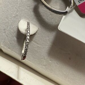 Elegant Silver Diamond Earrings